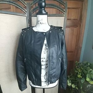 Faux leather jacket